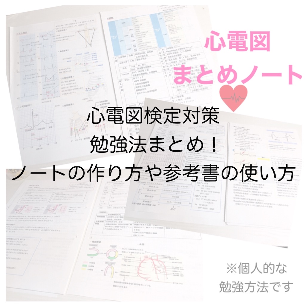 心電図検定対策】 まとめノートの作り方と参考書の使い方 - ER